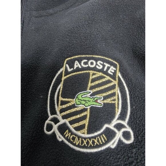 Womens Lacoste Black Quarter Zip Fleece Size 36/Small - Picture 6 of 7